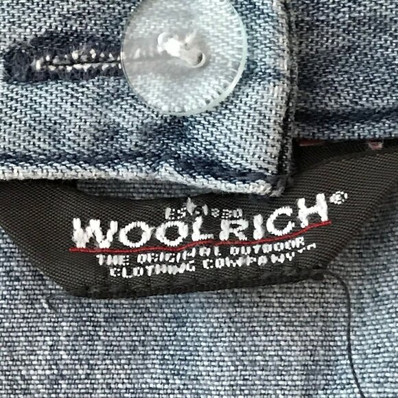 Vtg Y2K Woolrich Long Denim Modesty Skirt Blue Cotton Maxi Casual Classic 35x30 - Picture 4 of 5